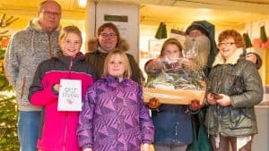 Familien Brydegaard besøgte Bundsbæk Mølle og var dermed de første der rundede 220.000 besøgende