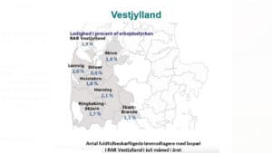 Ledigheden er faldet til 2 procent af arbejdsstyrken i Vestjylland ill. De Regionale Arbejdsmarkedsråd