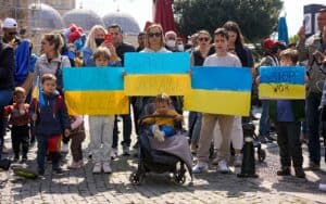 Fredelig sympatiaktion for Ukraine i Ringkøbing