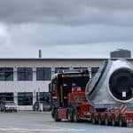 Med en ny og mere direkte adgangsvej får de store lastbiler bedre mulighed for at transportere naceller væk fra havnen i Ringkøbing og ud i verden. Arkivfoto