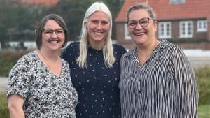 Fra venstre: Kristina Fink Andersen, Rikke Leana Mathiassen og Sanne Ulnits Vile Jensen. Pressefoto.