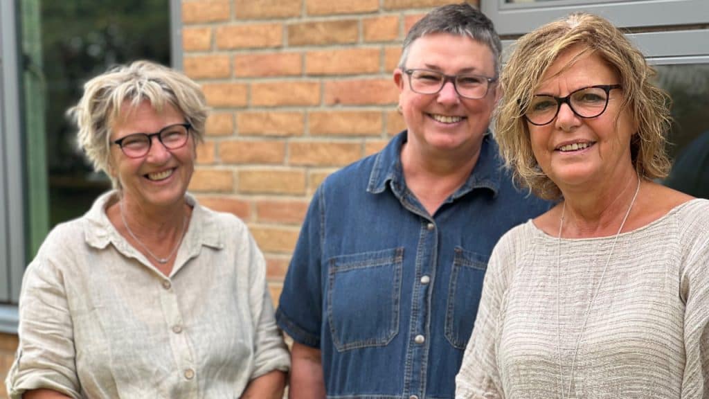 Fra venstre ses Ulla Mølgaard, Dorthe Kristensen og Gundi Halfmann. Pressefoto