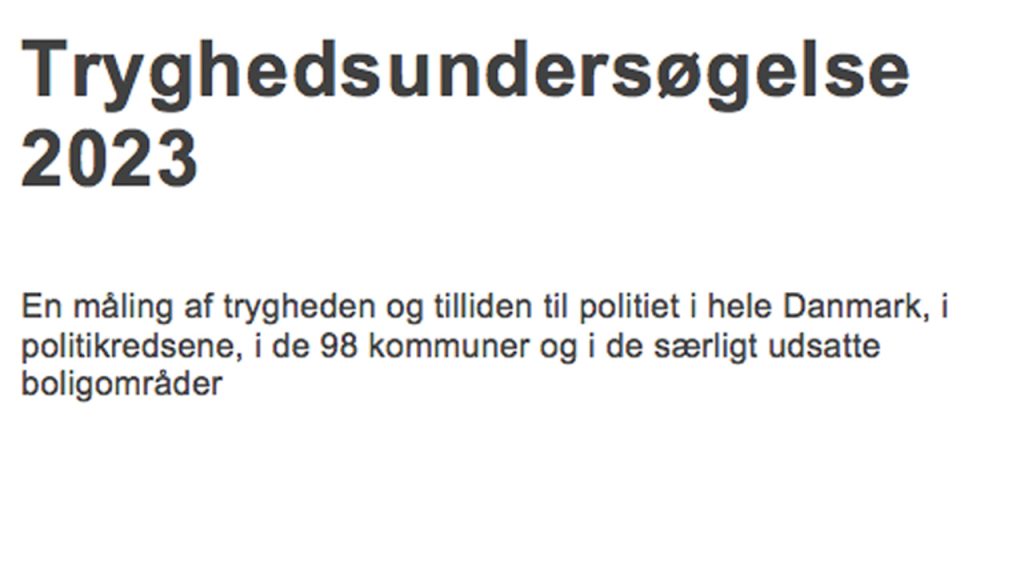 Tryghedsundersøgelse Justitsministeriet