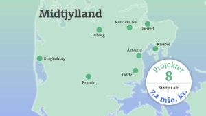 Projektet er et af de otte projekter i Midtjylland, som modtager  ialt 7,2 millioner kroner 