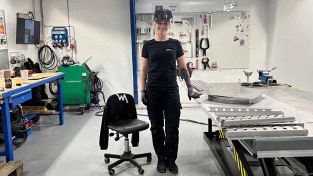 Carina Thorsen på arbejde på VM Tarm. Pressefoto rksk