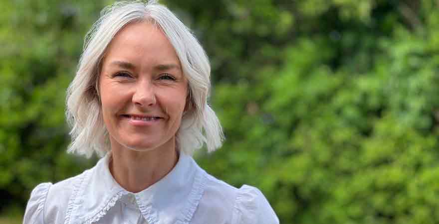 Stine rekrutterede sig selv til sosu-faget. foto: rksk